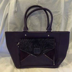 NEW Sharif eggplant leather purse